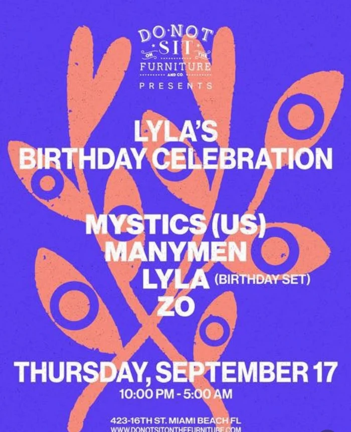 Lyla’s Birthday Celebration at Do Not Sit on the Furniture, 17 September 2026